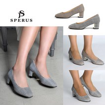 [KT알파쇼핑][스페루스] 발이 편안한 트랜디한 여성용 정장구두 체크펌프스