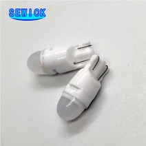 자동차식빵등 300X W5W T10 LED 전구 2835 자동차 인테리어 조명 안개 렌즈 라운드 통관 번호판 트렁크 스타일링 12V, [01] White