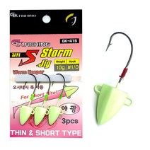 금호조침 GK-415 스톰지그 (3g 5g 7g 10g 13g) 갈치지그헤드, 13g(3개입), 1개