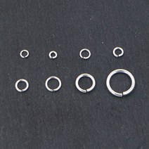 925실버 O링 부자재 / 오링 연결고리 두께 크기별, 단일색상-1.0x7mm(4개)