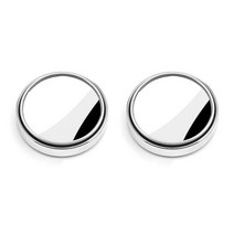 사이드미러보조거울 1쌍 360 도 광각 조정 가능한 자동차 백미러 소형 원형 거울 대형 비전 역방향 지원, 01 Silver