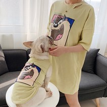 펫띠 테즈 여름 강아지 커플룩 강아지옷, 레몬
