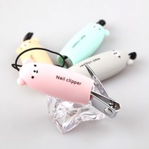 파스텔톤 실리콘 아기곰 손톱깎이