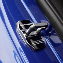 [모터스파이] BMW X6시리즈 G06 도어 스트라이커 도어락 녹방지 커버 튜닝커버, 블랙크롬