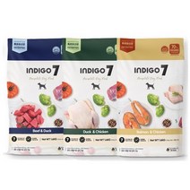 인디고7 강아지 기호성 테스트 샘플사료 나들이 파우치 휴대용 파우치, 연어치킨