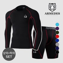 아르메데스 남성용 사계절 라운드 긴팔 + 5부 바지 크로스핏 상하의세트 ID10411081