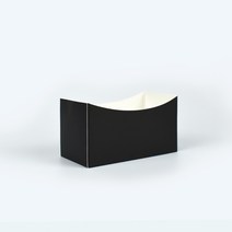 더모아패키지 햄버거 종이트레이(블랙) 100개, 1개