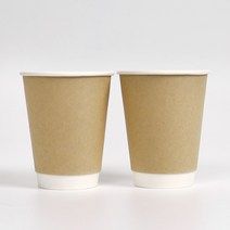 8oz 사무실 카페 테이크아웃 핫컵 크라프트 이중컵 1박스 500개, 8온스 이중컵 1박스 500개