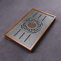 차판 다도찻판 보이차 다도판 다관 다도받침대 다기상 다구 찻상 차트레이, 스몰사이즈 원만43x28