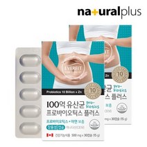 내츄럴플러스 에버핏 100억 유산균 프로바이오틱스 플러스 (장용성 30캡슐) - 2박스(2개월분) 773176