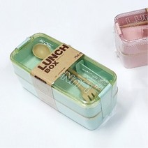 캠핑 음식보관용 2단 도시락통 직장인 찬합 차박 소풍, 그린