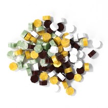 왁스타블렛 고체타블렛100pcs 팔각형 씰링 왁스 비즈 혼합 색상 인감 스탬프 왁스, 9