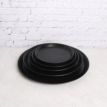 CRAART 블랙 호텔웨어 싱글 접시 5size, 7인치