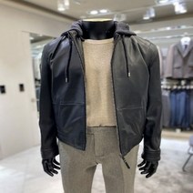 지이크 F SH04 파렌하이트 22FW 후디 가죽 자켓 블랙 FFBGGDH9B801