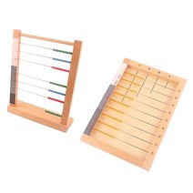몬테소리교구 소근육발달 원목 아기 장난감 몬테소리 나무 플랫 비즈 프레임 다중 연습용 수학 재료 교육 배우기, [06] 6