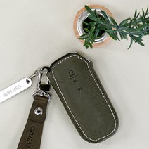 스포티지NQ5 전용 키홀더 소가죽 자동차키링 스마트키 케이스, 리츠S K-08 (7버튼), 팬던트각인+스트랩각인(필수입력사항 작성), 올리브