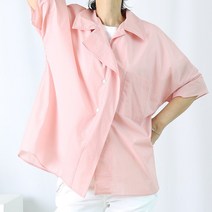 여름 스트라이프 프릴 카라 셔츠 블라우스