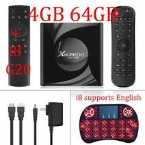 LEMFO 음성 지원 스마트 TV 박스 2023 안드로이드 13 8GB RAM 128GB ROM 8K 와이파이 6 RK3528 쿼드, 08 4G 64G I8 G20_02 Eu 플러그