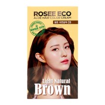 [경기점] 로제 에코l 알로에 헤어 칼라 크림 C6 밝은자연갈색