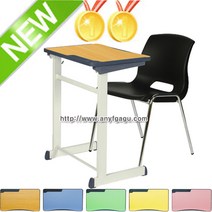 HS기획모델14 학원용책걸상세트 학생용책상 학교 학습용 교육 의자 공부방 유치원 수강용 1인용, 비치, 카키