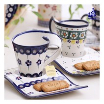 [파뷔에] ★L.live 특가★ 폴란드감성 웨이브 커피잔 2인조, 상세 설명 참조