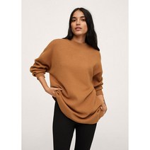 망고 MANGO WOMAN 스웨터 연꽃 Medium Brown 17004078
