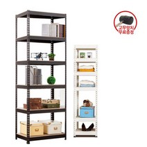 [폴던스랙] 50 40 높이 160 (cm) 6단 코팅상판 무볼트 철재 앵글선반, 화이트앵글