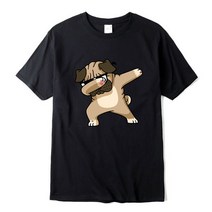 강아지 퍼그 댕댕이 힙합 스트릿 오버핏 반팔티 티셔츠