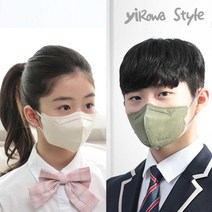 이로와 프리즘 마스크 25매 / 새부리형 컬러 패션마스크 대형 중형 소형 초등생 온가족, 소형 M [초등 저학년 권장], 베이지 25매