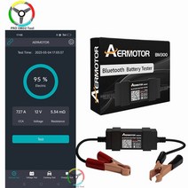 자동차 배터리 Vgate 배터리 어시스턴트 블루투스 4.0 무선 6 ~ 20V 부하 테스터 진단 분석기 안드로이, 01 AER BM300 Tester