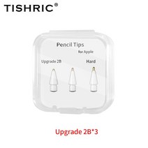 3/6PCS TISHRIC 원래 2B/HB 펜촉 연필 1st 2nd 세대 펜 헤드 스타일러스 팁 iPad 용량 성 펜촉 팁 교체용, 08 H