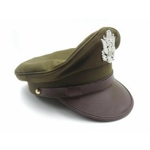 스포츠모자 2 차 세계 대전 WW2 미 육군 항공 부대 장교 크러셔 햇 군사 모자 및 실버 이글 배지 컬렉션 매장, [01] M