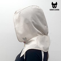 스컬독 골프 후드형 햇빛가리개 마스크 모자 안면 페이스커버 자전거 낚시 등산, 후드형 햇빛가리개 화이트