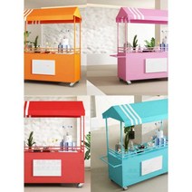 플리마켓 가판대 이동식 접이식 바퀴 이동 매대 노점, 상세 페이지 참고, 핑크 200x60x200CM