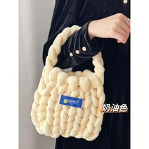 자이언트얀 벨벳 버전 슈퍼 두꺼운 아이슬란드 양모 가방 Diy 손으로 짠 만든, 마키아토 소재 패키지