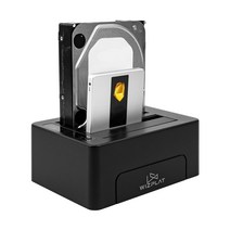 위즈플랫 WIZ-3082C 2베이 도킹스테이션 USB3.2 C타입 HDD SSD 외장하드 데이터 복사 복제