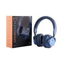 WaveSound 3 Bluetooth 헤드폰 – 액티브 노이즈 캔슬링 / 정밀 공학 사운드로 16시간 배터리 수명/접이식 여행용 및 오버이어 파란색 Paww, Blue
