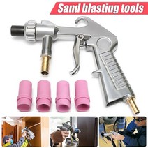 샌드블라스트 쇼트기 sandblaster air siphon feed blast gun 금속 세라믹 노즐 팁 공압 abrasive sand blasting tool kit, 은