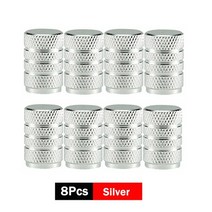 자동차휠캡 휠캡링 커버 야광 dsycar 8pcs 자동차 타이어 밸브 스템 캡 타이어, 은