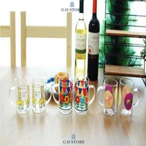 빈티지함 내열유리 튼튼한사용 꽃무늬컵 패턴컵, 포니