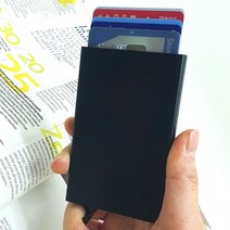 [다사라유통] 슬라이드 자동카드지갑 남자 여자 반지갑 사원증 교통 수납 케이스 홀더 프레임 신용