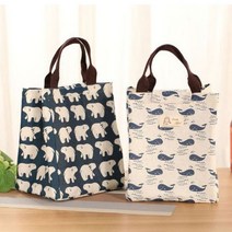 에코백 스타일의 소재로 북유럽st 보냉보온가방 미니 은박 도시락 병 대용량 가방 팩 보냉 재