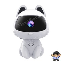 시시티비 가정용 펫CCTV 홈캠 베이비 고양이 모양, 64GB, 화이트