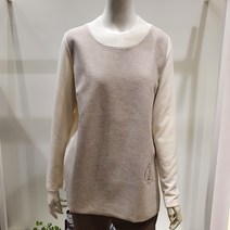 올리비아로렌 [매장인기][니트 시보리패치 배색 티셔츠] 보온성이 우수해 데일리 착장하기 좋은 캐주얼 여성티셔츠 VOCALXW9241