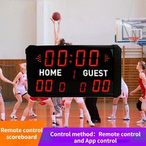축구작전판 점수판 전자점수판 원격 제어 휴대용 점수 판 전자 샷 시계 농구 축구 자리