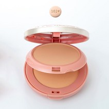 2색 내추럴 페이스 파우더 파운데이션 오일 컨트롤 브라이트닝 컨실러 화이트닝 메이크업 프레스드 파우더 위드 퍼프 tslm1, 02_2