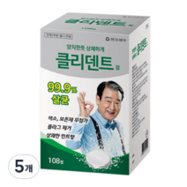 동아제약 클리덴트 정 틀니 세정제 (치아교정기 세정가능), 108정, 50개