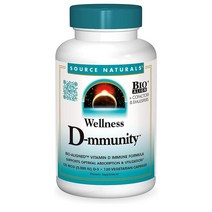 Source Naturals Wellness D-mmunity Vitamin D 소스내추럴스 웰니스 디뮤니티 비타민 D 120베지캡슐