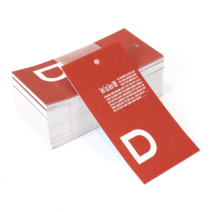 자체브랜드 라벨 택종이 tag 4묶음, D레드