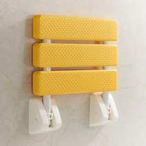 접이식 벽면 고정형 논슬립 의자 화장실 가구 틈새 보조 스툴 신발장 간이 편한 중역 붙박이 벽의자, 화이트